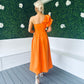 Trudy Detailed Occasion Dress Orange