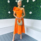 Trudy Detailed Occasion Dress Orange