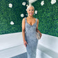 Pippa Occasion Midi Dress Sequin Grey