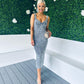 Pippa Occasion Midi Dress Sequin Grey