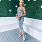 Pippa Occasion Midi Dress Sequin Grey