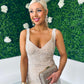 Pippa Occasion Midi Dress Sequin Stone