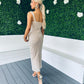 Pippa Occasion Midi Dress Sequin Stone