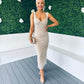 Pippa Occasion Midi Dress Sequin Stone