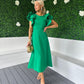 Celia Frill Detail Occasion Dress Emerald