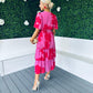 Saoirse Layered Midi Dress Pink
