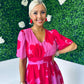 Saoirse Layered Midi Dress Pink