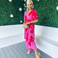 Saoirse Layered Midi Dress Pink