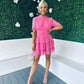 Blake Layered Mini Dress Pink