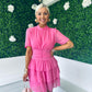 Blake Layered Mini Dress Pink