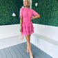 Blake Layered Mini Dress Pink