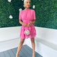Blake Layered Mini Dress Pink