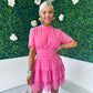Blake Layered Mini Dress Pink