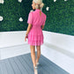 Blake Layered Mini Dress Pink