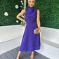 Kole Gathered Occasion Dress Violet