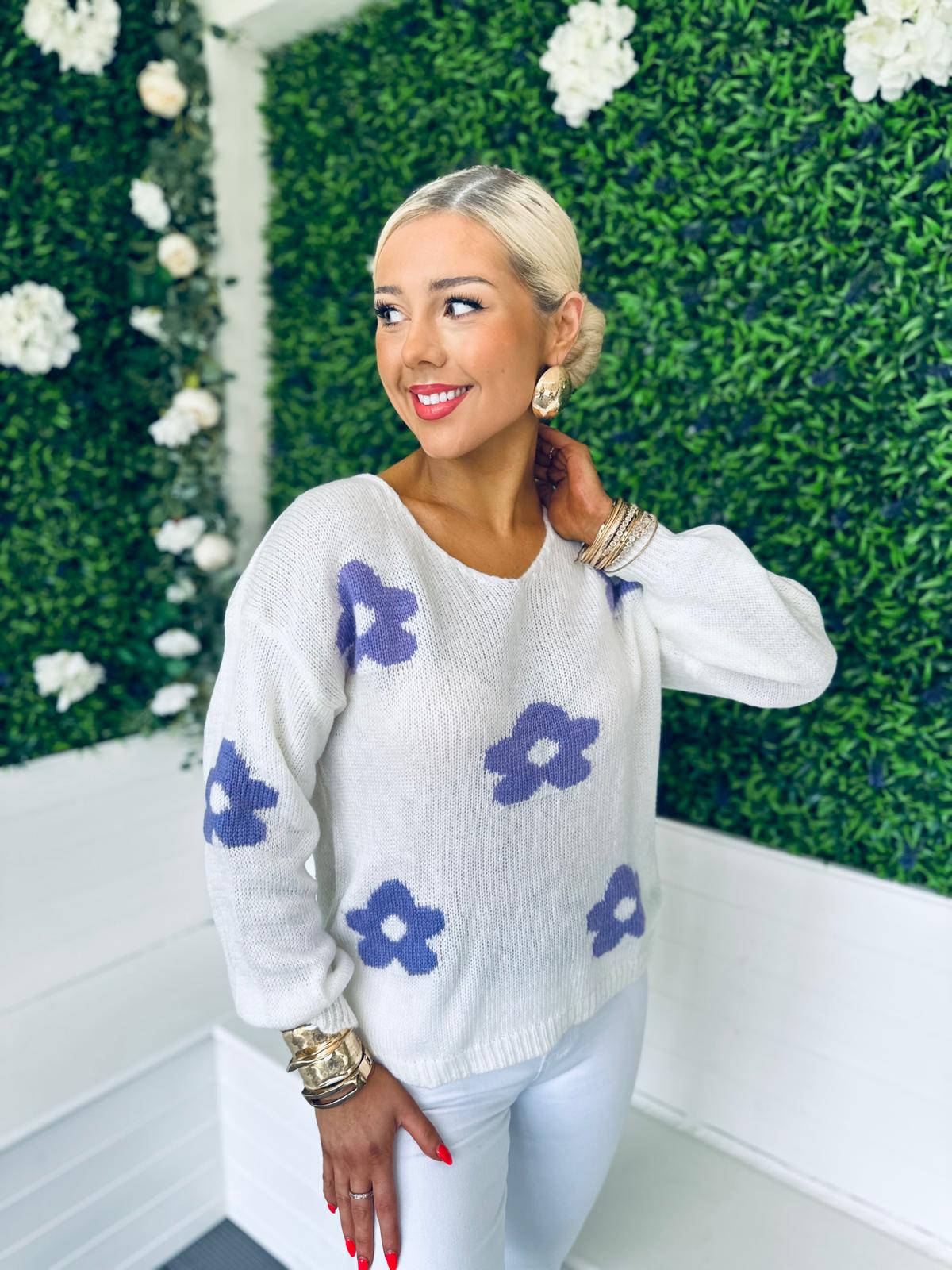 Fleur Loose Knit Jumper Lilac