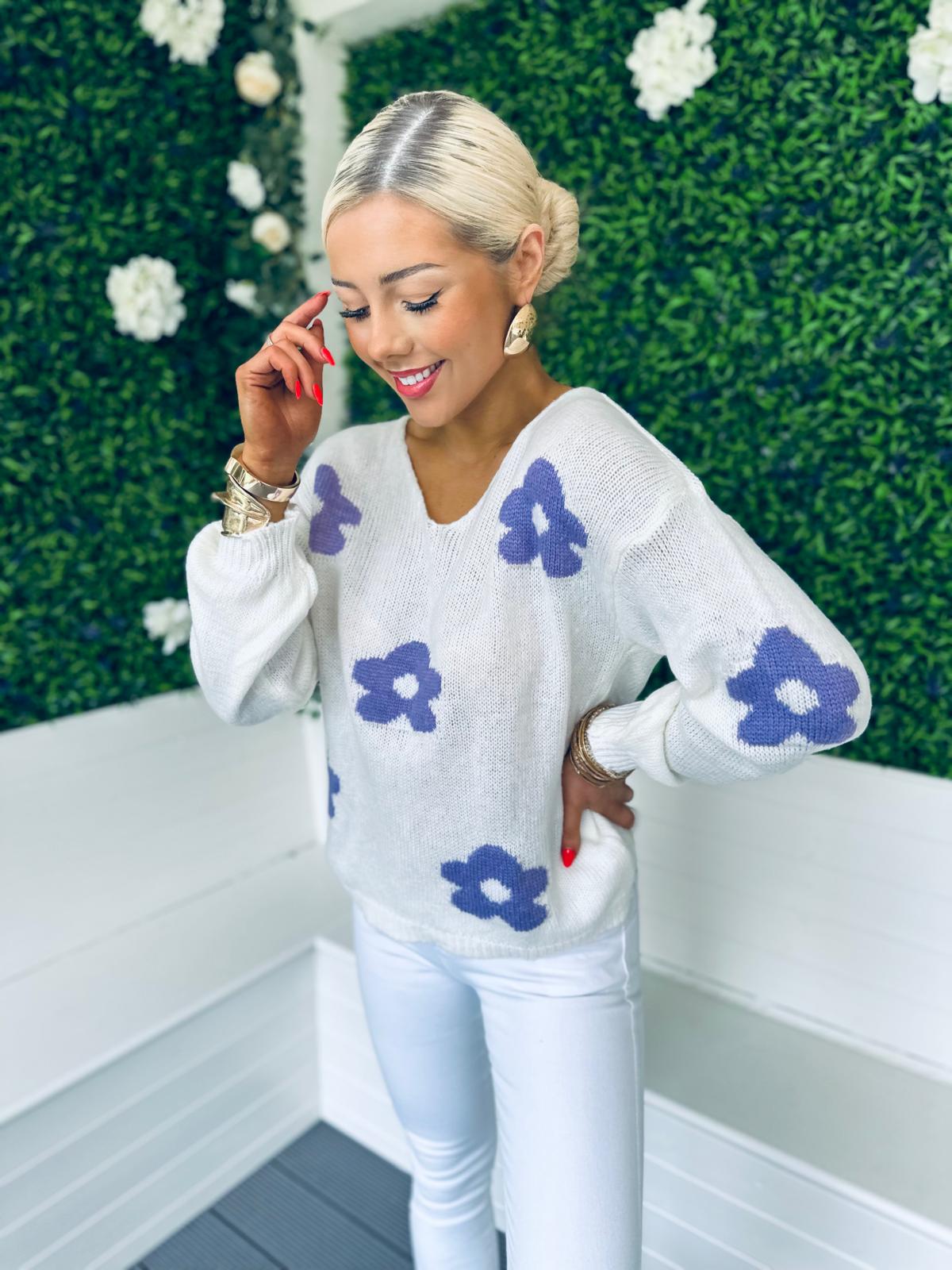 Fleur Loose Knit Jumper Lilac