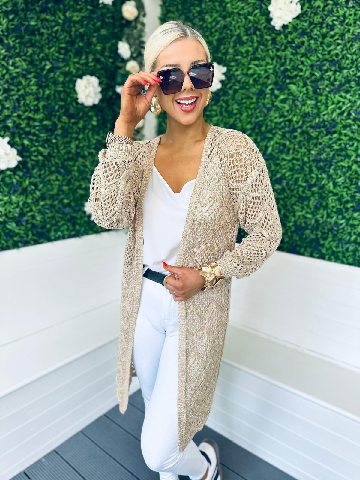 Dani Gold Thread Cardi