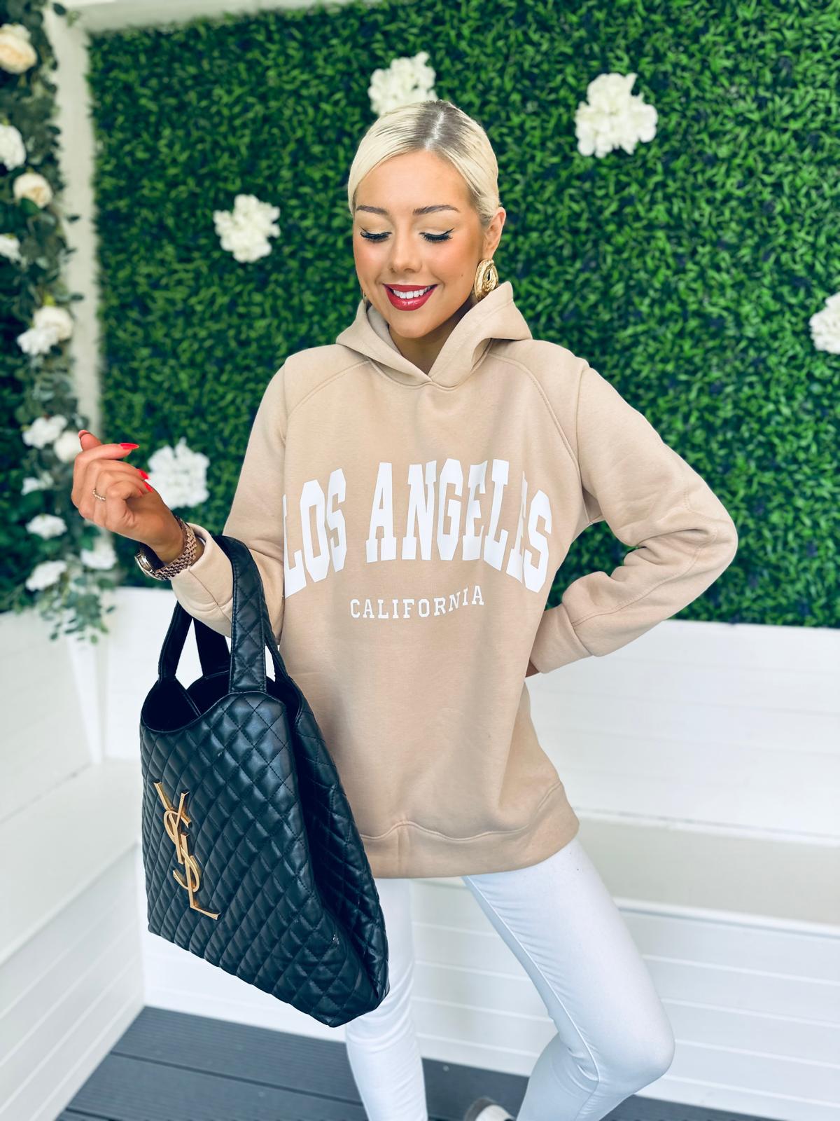 Las Angeles Hoodie Beige