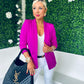 Baily Ruched Sleeve Blazer Orchid