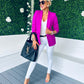 Baily Ruched Sleeve Blazer Orchid