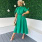 Elizabeth Detailed Occasion Dress Emerald