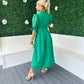 Elizabeth Detailed Occasion Dress Emerald