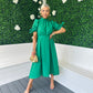 Elizabeth Detailed Occasion Dress Emerald