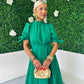 Elizabeth Detailed Occasion Dress Emerald