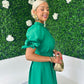 Elizabeth Detailed Occasion Dress Emerald