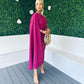 Cameron Cape Detail Occasion Dress Berry