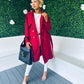 Patricia Belted Longline Coat Ruby