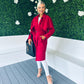 Patricia Belted Longline Coat Ruby