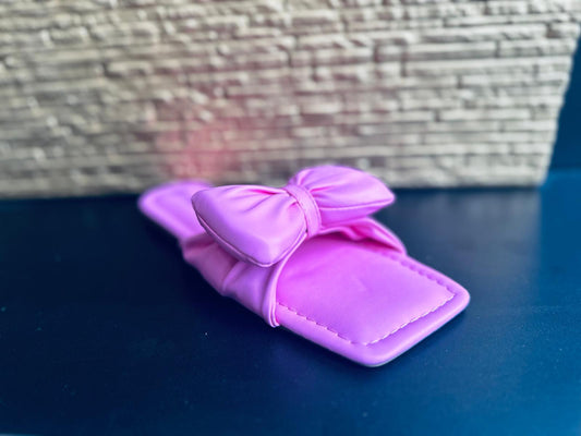 Ada Bow Sliders Pink