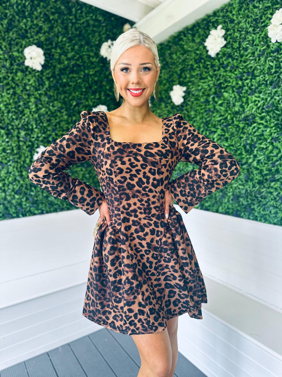 Kendra Mini Dress Leopard