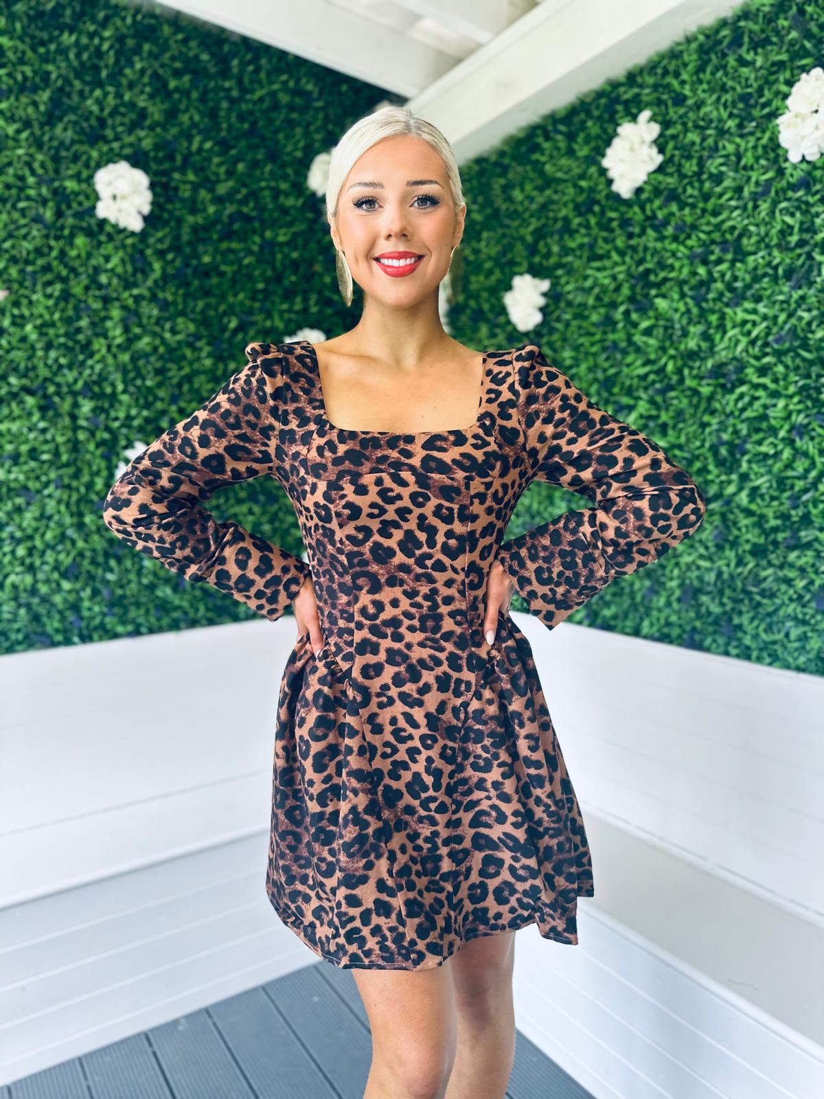 Kendra Mini Dress Leopard