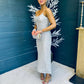 Kyra Slinky Sequin Dress Silver