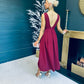 Helen Detailed Occasion Dress Burgundy