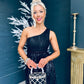 Shauna Sequin Occasion Dress Black