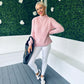 Allie High Neck Jumper Pink