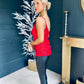 Cassie Sequin Cami Top Red
