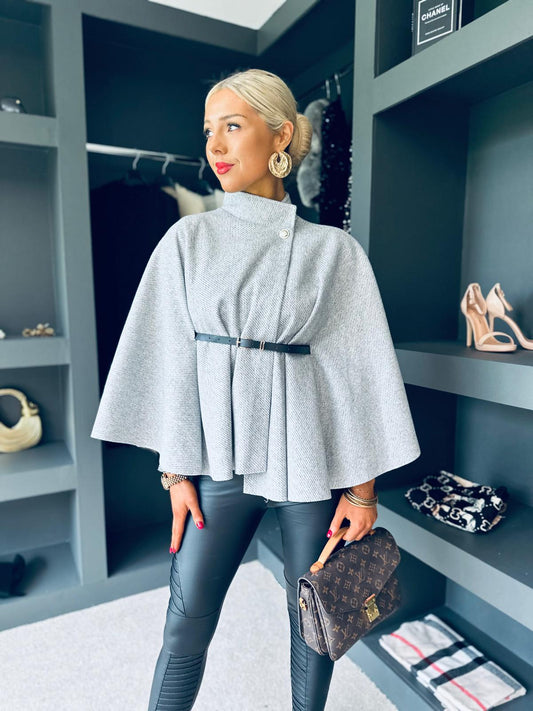 Celine Belted Cape Grey Pre Order 23 Oct