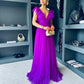 Crystal Tulle Maxi Dress Orchid