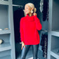 Maeve High Neck Jumper Red