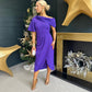 Hilary Detailed Occasion Dress Violet