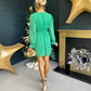 Alice Banded Mini Dress Emerald