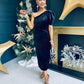 Katie One Shoulder Velvet Occasion Dress Black