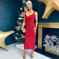 Pippa Midi Dress Sequin Red