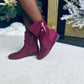 Leona Suede Boots Wine