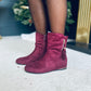 Leona Suede Boots Wine